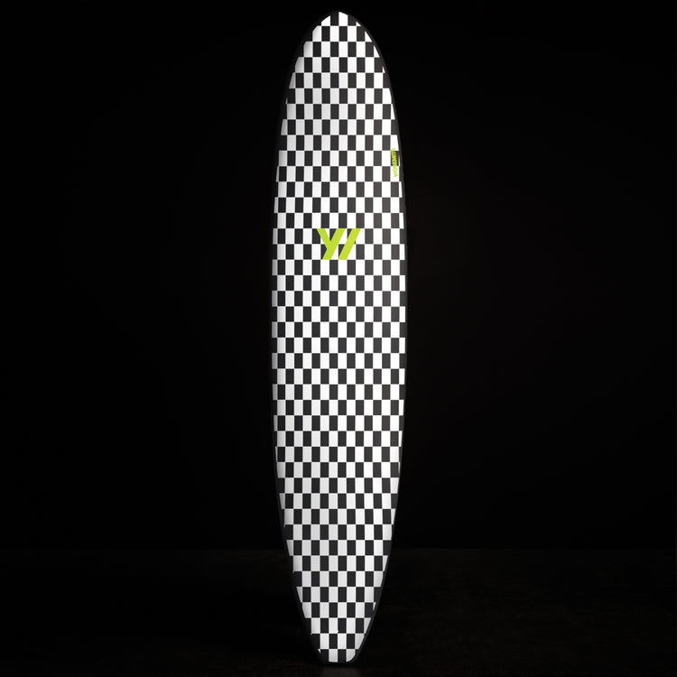 Y/OSEMITE Checker Longboard 7'10" in Black/White | James Perse Los Angeles