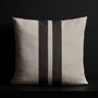 Patio Striped Linen Euro Pillow - Souris/Black Stripes | James Perse Los Angeles