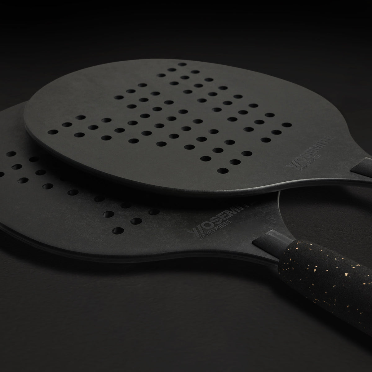 Y/OSEMITE Etched Richlite Paddleball Set in Black Richlight | James Perse Los Angeles