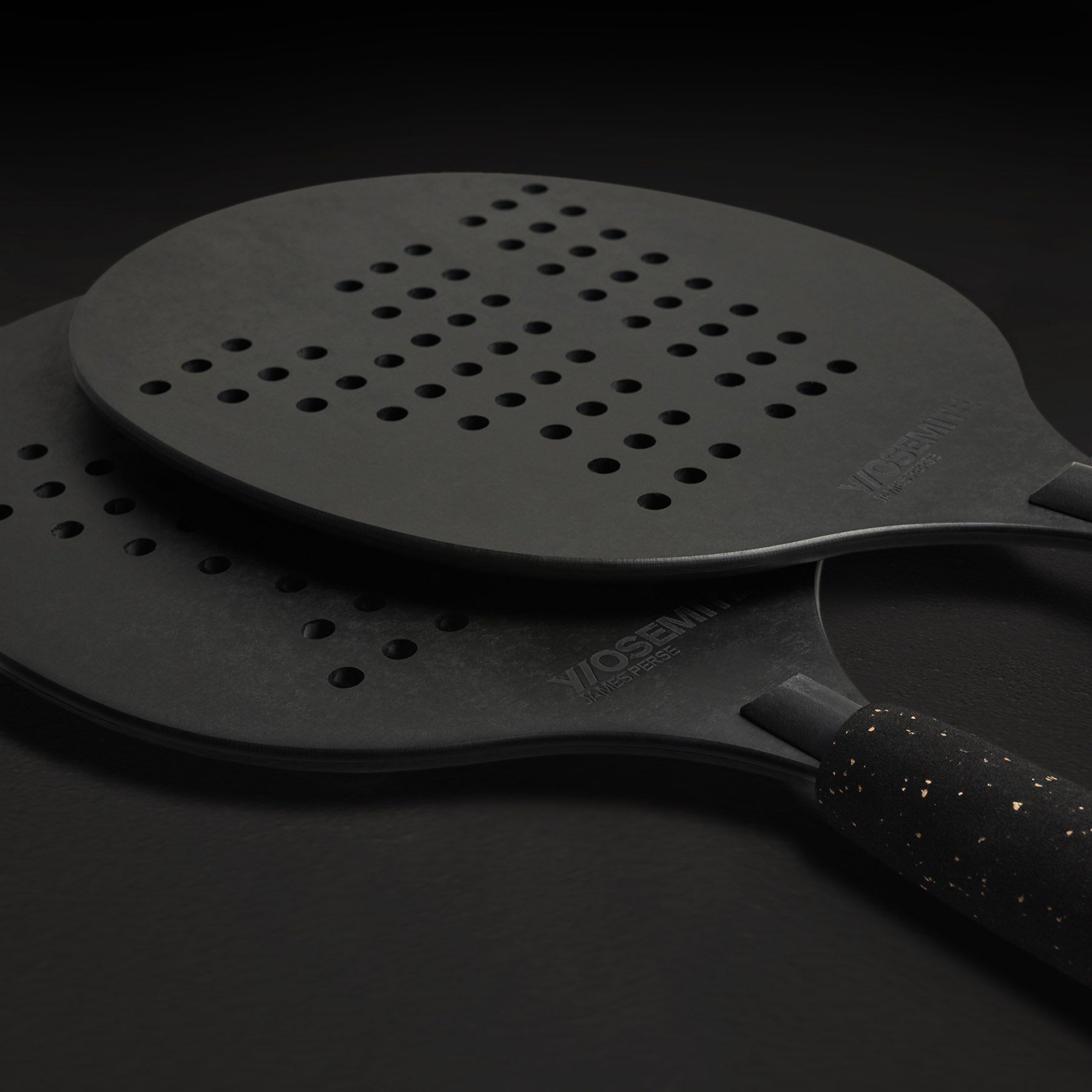 Y/OSEMITE Etched Richlite Paddleball Set in Black Richlight | James Perse Los Angeles