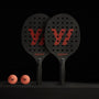 Y/OSEMITE Printed Richlite Paddleball Set in Red | James Perse Los Angeles