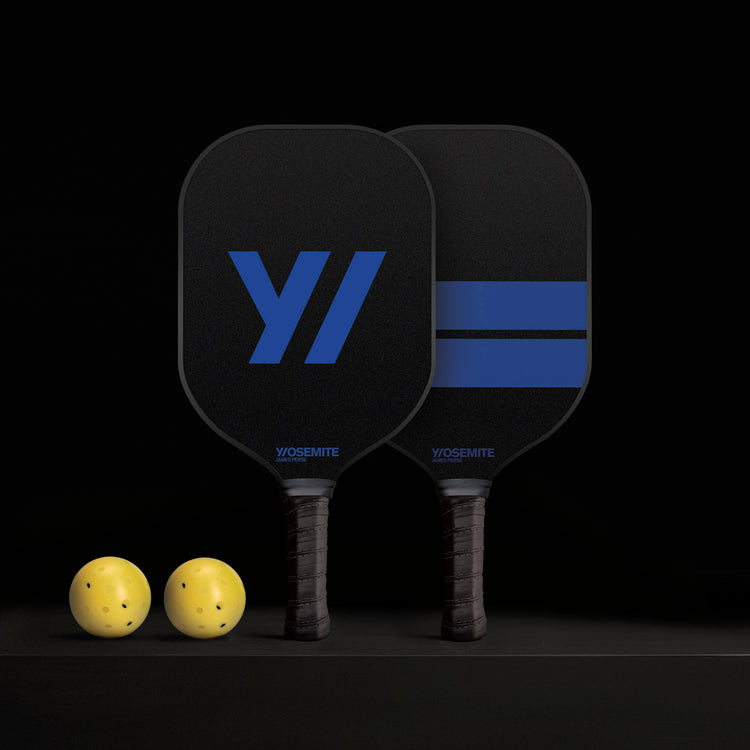 Pickleball Paddle Set with Mesh Bag  in Black/Baltic Blue | James Perse Los Angeles