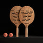 Y/OSEMITE Etched Teak Paddleball Set in Teak | James Perse Los Angeles