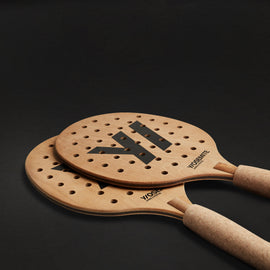 Y/OSEMITE Printed Teak Paddleball Set in Black | James Perse Los Angeles