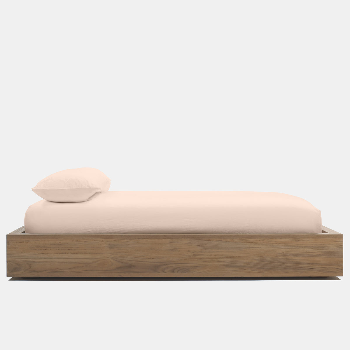 Percale Fitted Sheet In Blush | James Perse Los Angeles