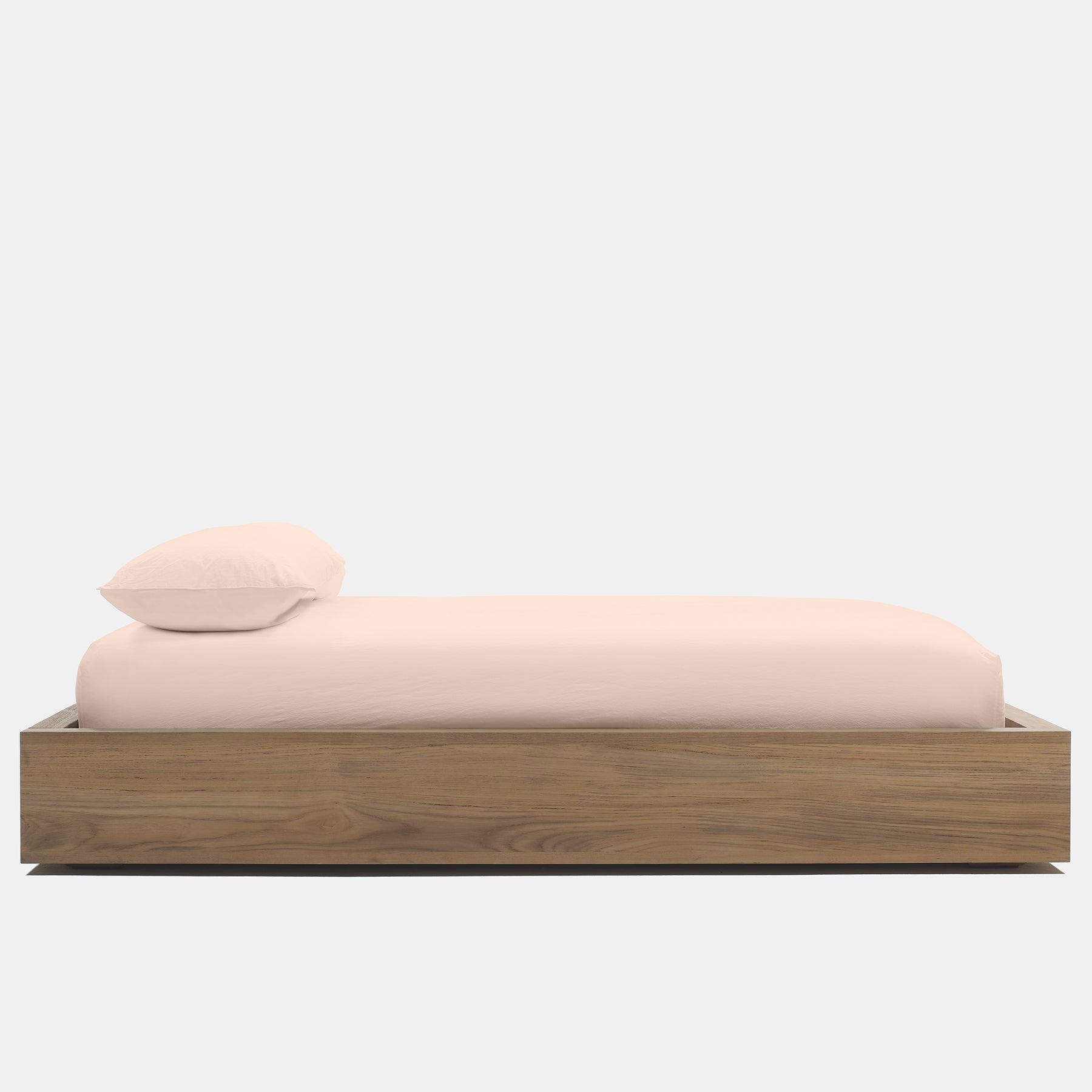 Percale Fitted Sheet In Blush | James Perse Los Angeles