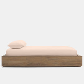 Percale Fitted Sheet In Blush | James Perse Los Angeles