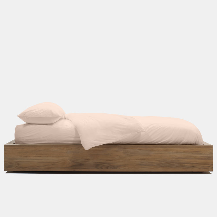 Percale Duvet Cover In Blush | James Perse Los Angeles