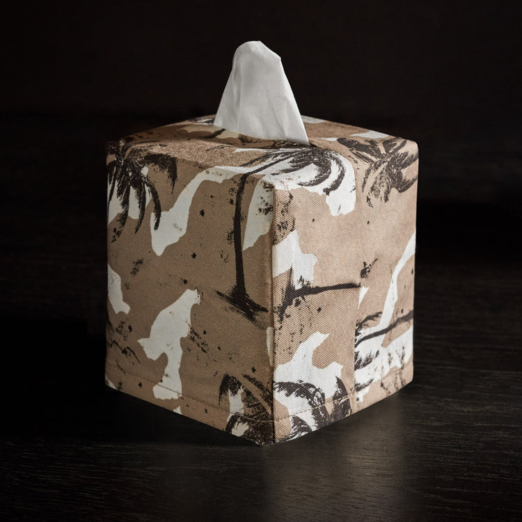 Palm Camo Tissue Box Cover - Desert | James Perse Los Angeles