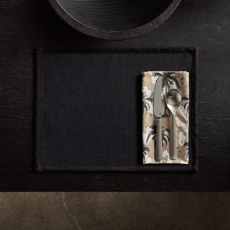 Camo Palm Print Table Napkin in Desert | James Perse Los Angeles