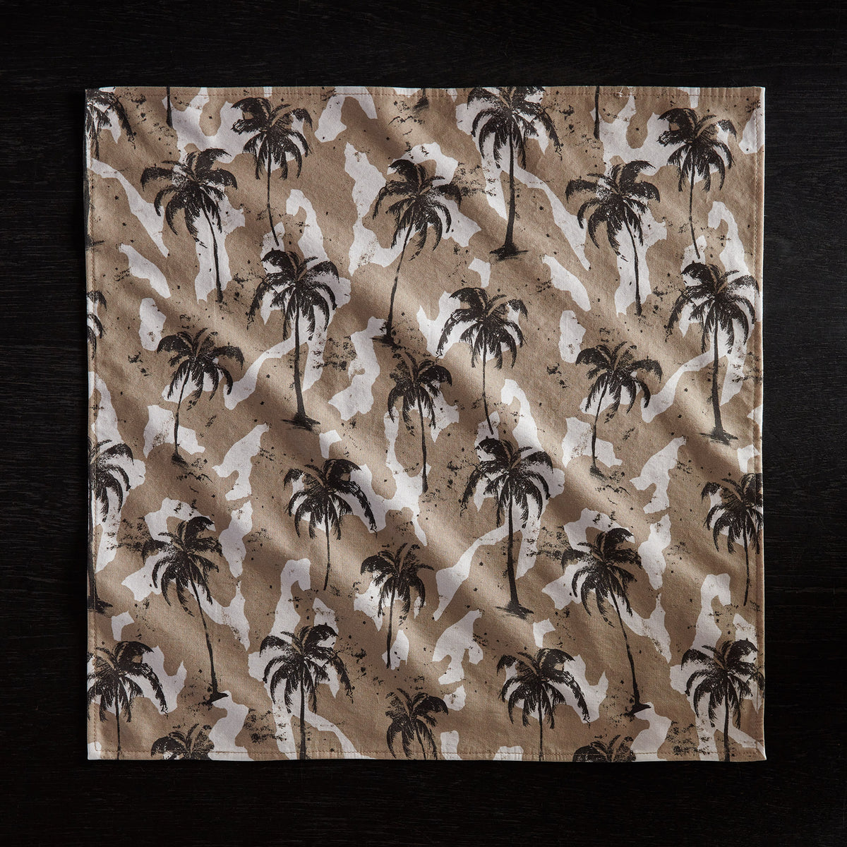 Camo Palm Print Table Napkin in Desert | James Perse Los Angeles