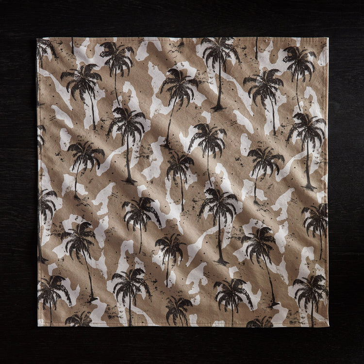 Camo Palm Print Table Napkin in Desert | James Perse Los Angeles