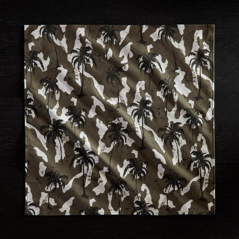 Camo Palm Print Table Napkin - Jungle | James Perse Los Angeles