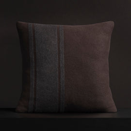 Baja Stripe Sham In Dark Brown/Charcoal | James Perse Los Angeles
