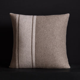 Baja Stripe Sham - Taupe Melange/Ivory | James Perse Los Angeles