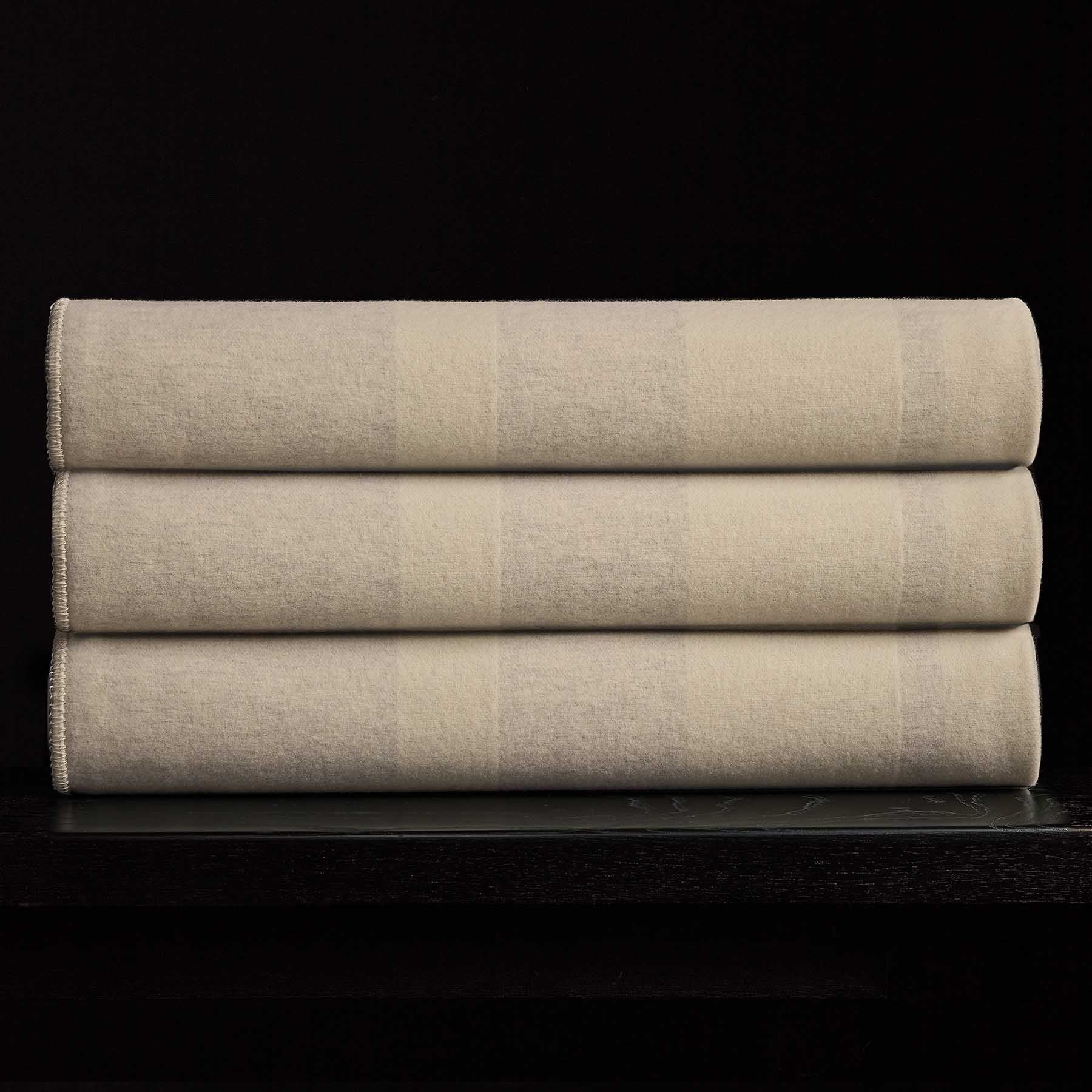 Sarti Striped Blanket - Ecru/Fog | James Perse Los Angeles