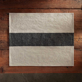 Single Stripe Placemat - Natural/Black | James Perse Los Angeles