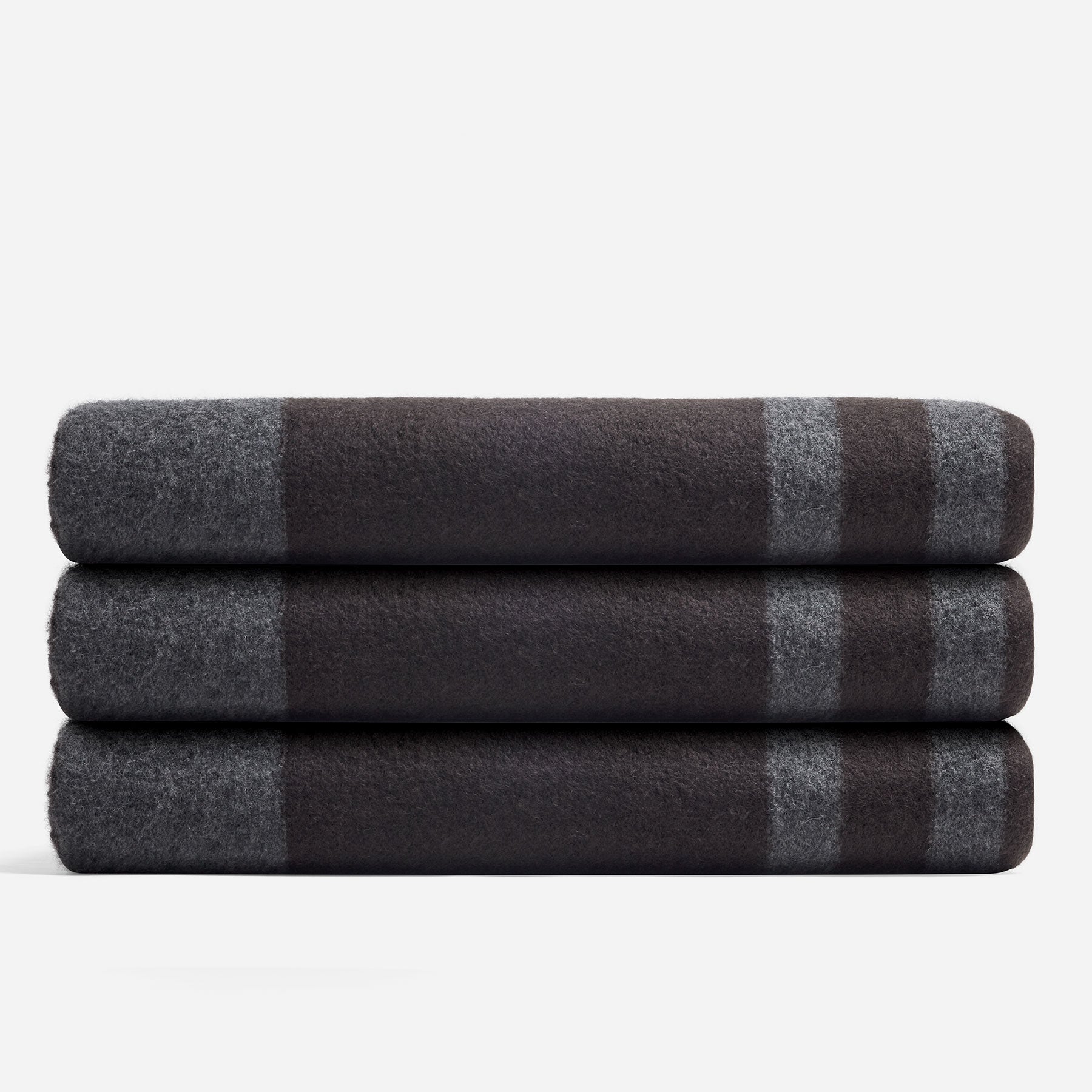 Felted Cashmere Vintage Blanket In Dark Brown/Flannel | James Perse Los Angeles