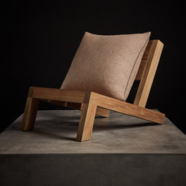 Baby Soft Throw Pillow With Piping - Heather Coyote | James Perse Los Angeles