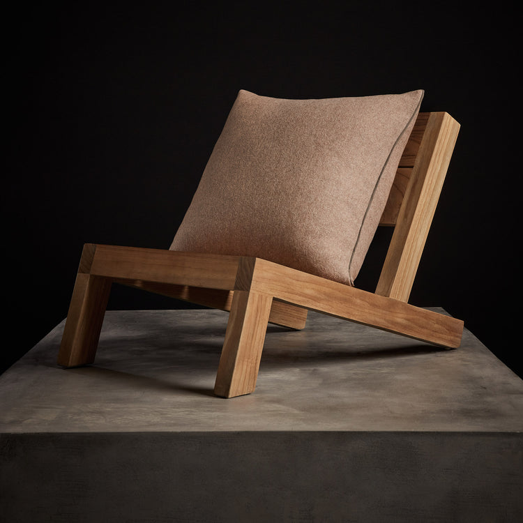 Baby Soft Throw Pillow With Piping - Heather Coyote | James Perse Los Angeles