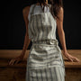Stripe Full Apron W/ Pocket in Natural Stripe | James Perse Los Angeles
