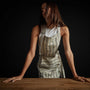 Stripe Full Apron W/ Pocket in Natural Stripe | James Perse Los Angeles