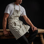 Stripe Full Apron W/ Pocket in Natural Stripe | James Perse Los Angeles