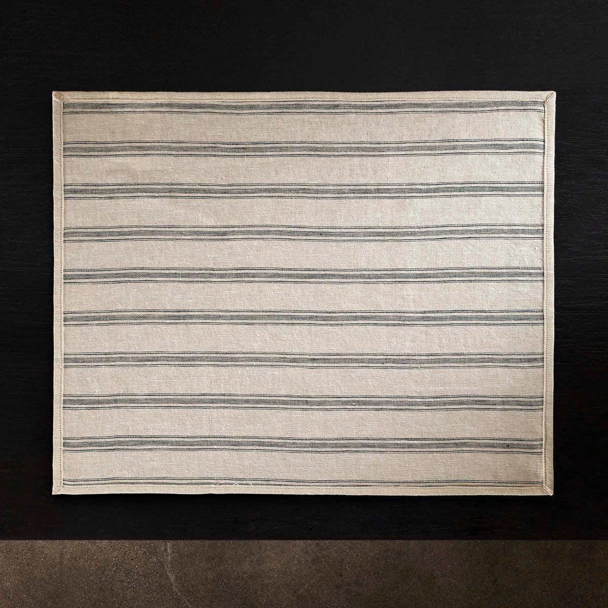 Stripe Placemat in Natural Stripe | James Perse Los Angeles