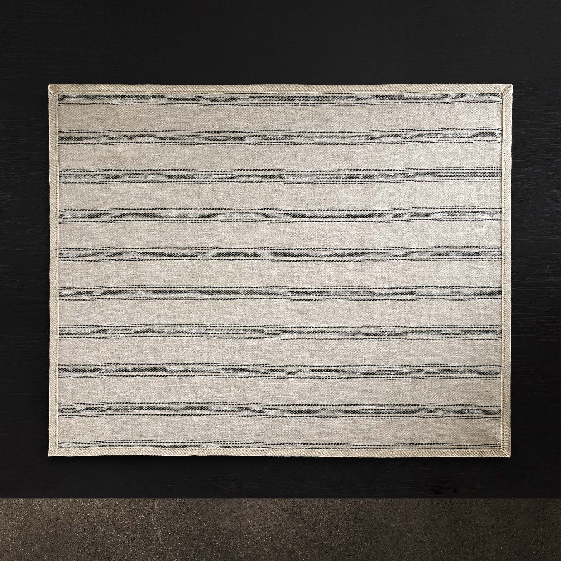 Stripe Placemat in Natural Stripe | James Perse Los Angeles