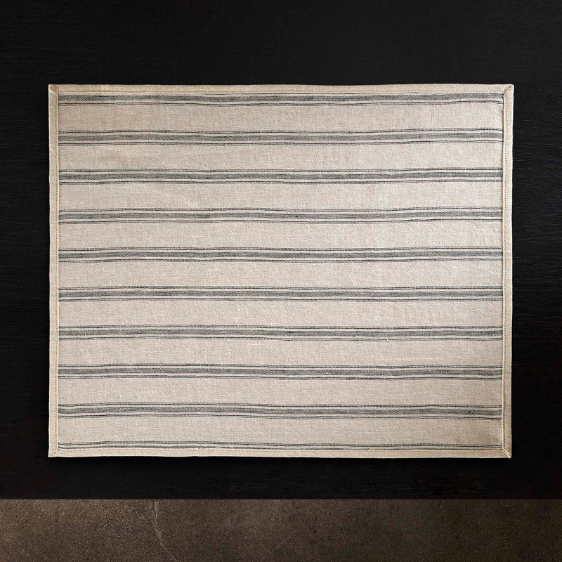 Stripe Placemat in Natural Stripe | James Perse Los Angeles
