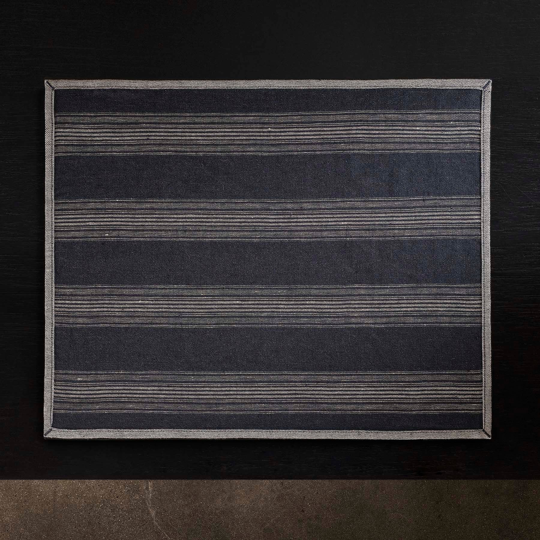 Stripe Placemat in Navy Stripe | James Perse Los Angeles