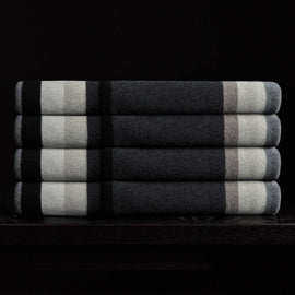 Baja Graded Striped Blanket In Charcoal Stripe | James Perse Los Angeles