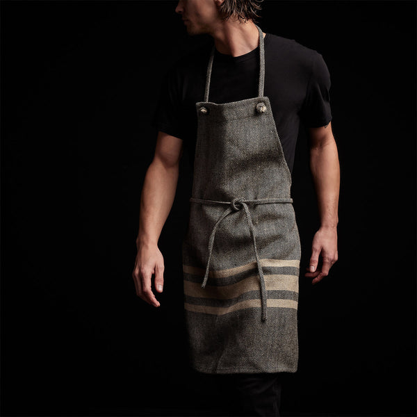 Heavy Triple Stripe Apron in Black/Beige | James Perse Los Angeles 