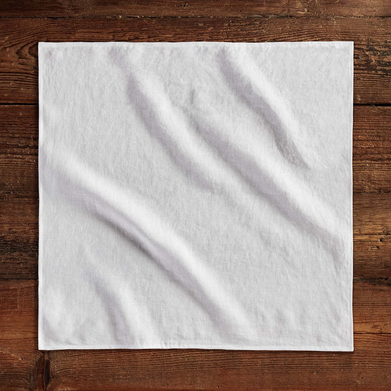 Solid Linen Table Napkin - White | James Perse Los Angeles