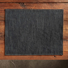 Lightweight Denim Placemat - Indigo Denim | James Perse Los Angeles