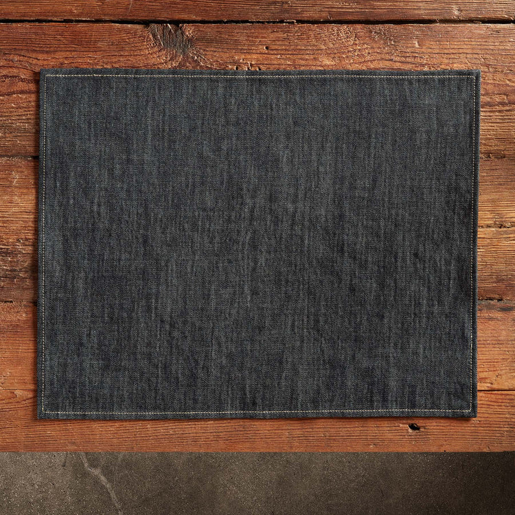 Lightweight Denim Placemat - Indigo Denim | James Perse Los Angeles