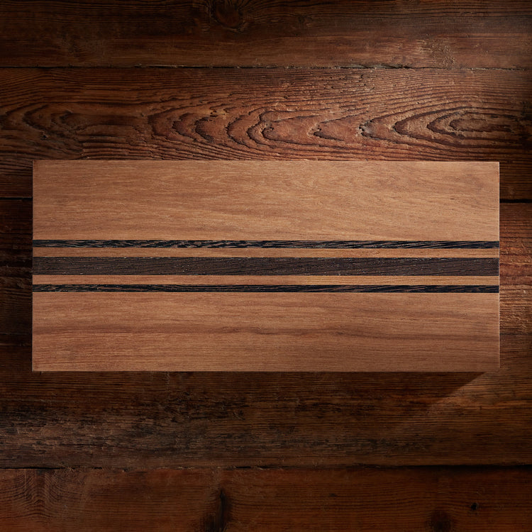 Teak Serving Board 3 Stripe 9X20 in Teak W Natural Finish Domestic | James Perse Los Angeles