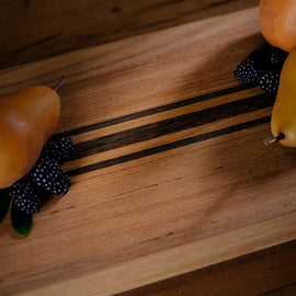 Teak Serving Board 3 Stripe 9X20 in Teak W Natural Finish Domestic | James Perse Los Angeles
