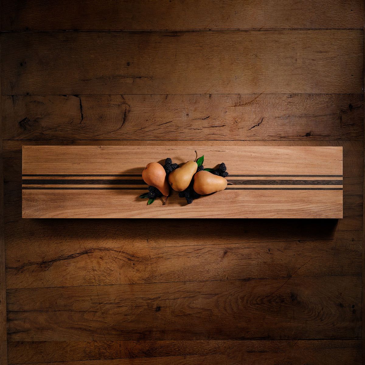 Teak Serving Board 3 Strp 9X40 in Teak W Natural Finish Domestic | James Perse Los Angeles