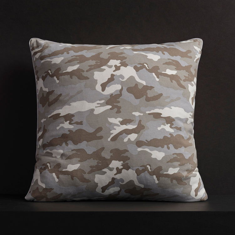 Camo Throw Pillow With Piping in Desert Camo | James Perse Los Angeles