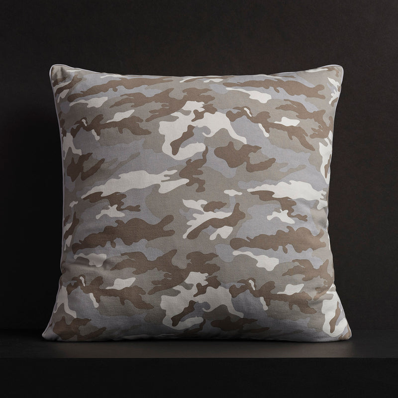 Camo Throw Pillow With Piping in Desert Camo | James Perse Los Angeles