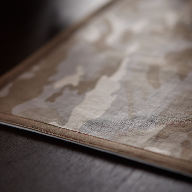 Camo Placemat w/ Suede Trim in Desert Camo/Natural | James Perse Los Angeles