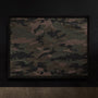Camo Placemat with Suede Trim in Forest Camo/Black | James Perse Los Angeles