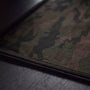 Camo Placemat with Suede Trim in Forest Camo/Black | James Perse Los Angeles