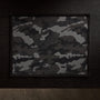 Camo Placemat w/ Suede Trim in Night Camo/Black | James Perse Los Angeles