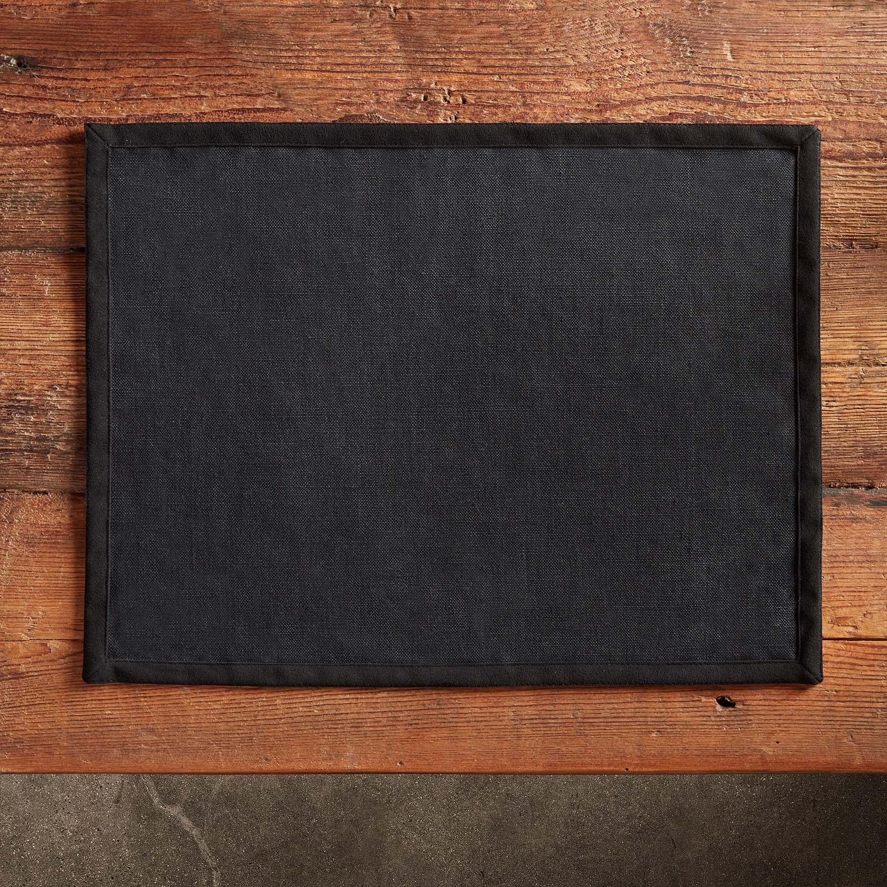 Placemat with Suede Trim in Black | James Perse Los Angeles