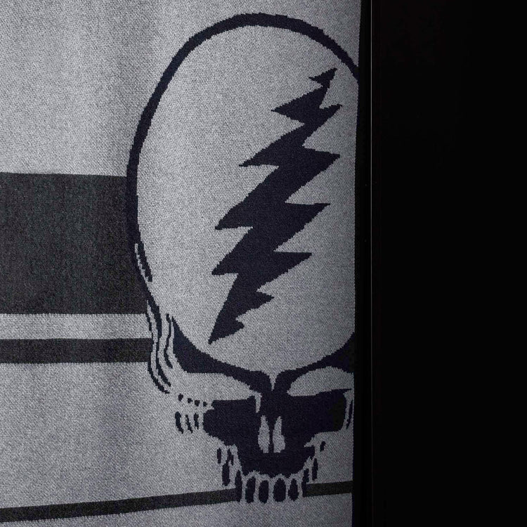 Grateful Dead Cashmere Blanket In Flyash/Black/Dark Grey | James Perse Los Angeles