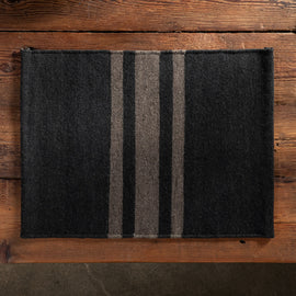 Wool Striped Placemat in Anthracite/Mule | James Perse Los Angeles