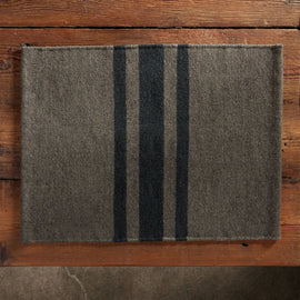 Wool Striped Placemat in Flint/Anthracite | James Perse Los Angeles