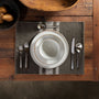 Wool Striped Placemat in Mule/Pearl Grey | James Perse Los Angeles